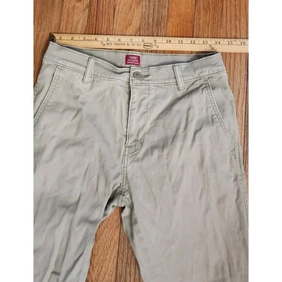 Levi's Chino XX Standard Taper Chino Pants Size 29/30 Khaki Beige Flex Stretch - Picture 4 of 10